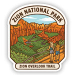 Zion National Park Sticker Zion Overlook preview