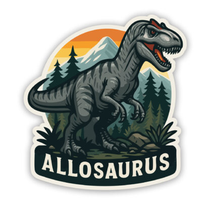 Dinosaur sicker Allosaurus gray