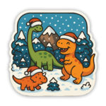 Dinosaurs sticker Christmas