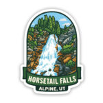 Horsetail Falls sticker alpine Utah preview