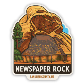 Newspaper rock sticker Utah