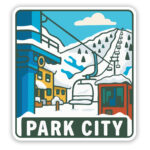 Park City Town Lift sticker snow