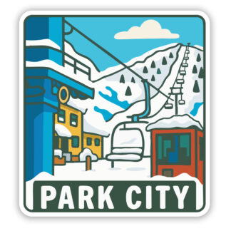Park City Town Lift sticker snow