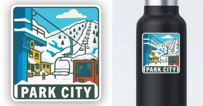 Park City Town Lift Sticker with snow preview