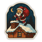 Santa Claus Sticker on roof