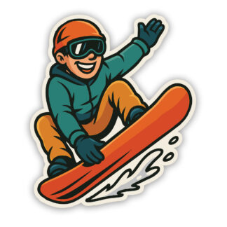 Snowboarder sticker dude