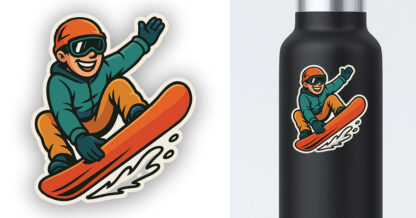 Snowboarder sticker dude preview