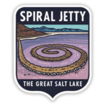 Spiral Jetty sticker Great Salt Lake