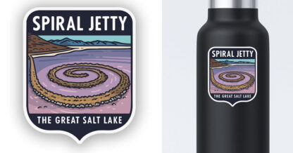 Spiral Jetty sticker Great Salt Lake