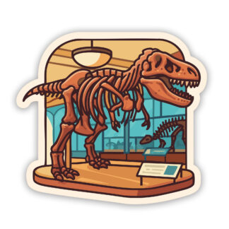 T Rex Skeleton sticker