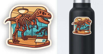T Rex Skeleton sticker preview