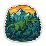 T Rex Sticker Green