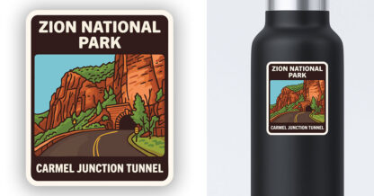 Zion National Park sticker Carmel Junction Tunnel