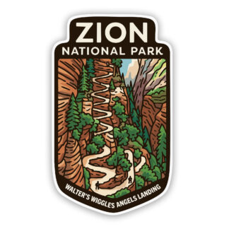 Zion National Park Sticker with Walter's Wiggles