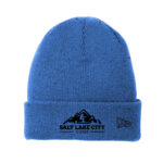 Salt Lake City Utah Ski Beanie royal with black dots
