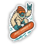 Snowboard sticker yeti salt lake city