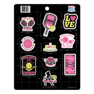 Funny Pickleball stickers sheet womens