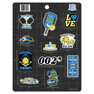 Pickleball stickers sheet