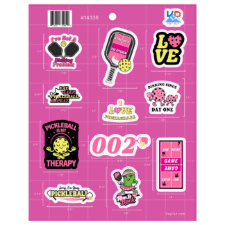Pickleball Stickers Sheet for Women