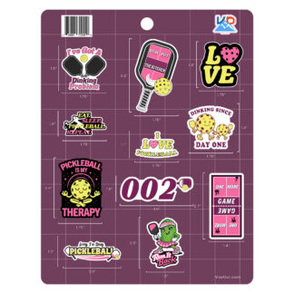 Pickleball Stickers sheet for women