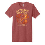Antelope Canyon T Shirt Heather Red Canvas