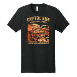 Capitol Reef National Park Shirt of HIckman Bridge Black T Shirt