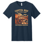 Capitol Reef National Park Shirt of Hickman Bridge Heather True Navy