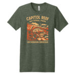 Capitol Reef National Park Shirt of Hickman Bridge Military Green