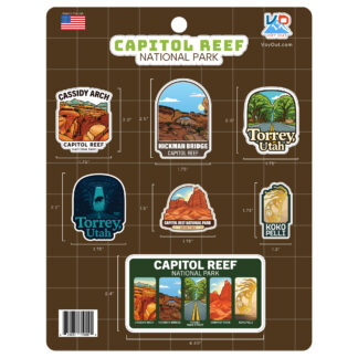 Capitol Reef National Park Sticker sheet 8.5 by 11 green