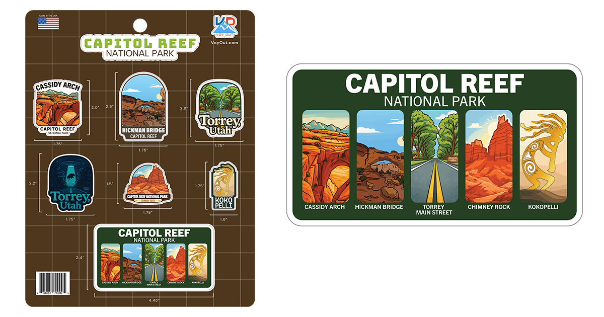 Capitol Reef National Park Sticker Sheet - Voy Out