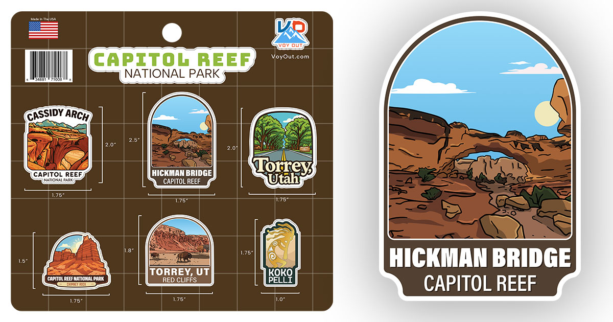 Capitol Reef National Park Sticker Sheet - Voy Out