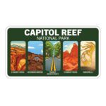 Capitol Reef National Park Sticker with multiple sites
