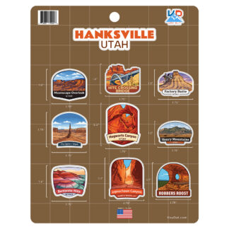Hanksville Utah sticker sheet