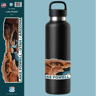 Lake Powell Sticker water bottle wrap square