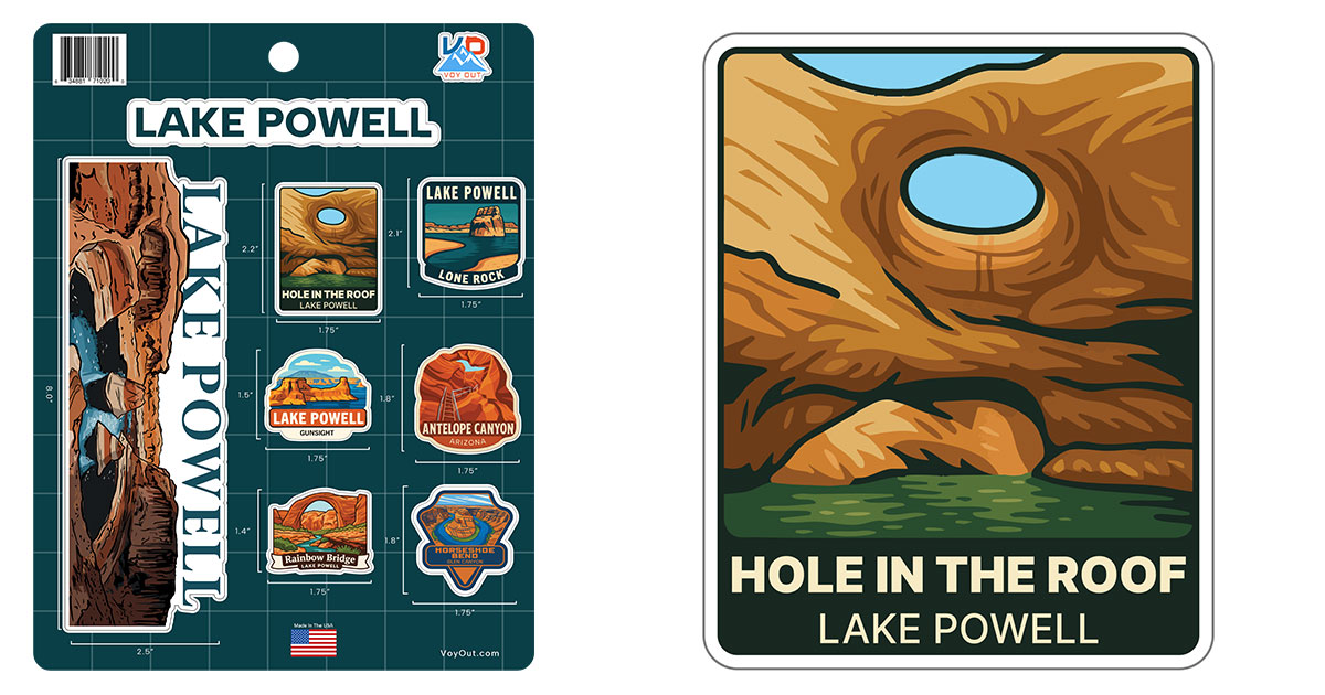 Inle Lake Sticker Lake Powell Sticker Sheet 8.5