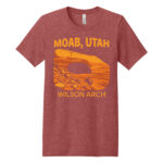 Moab Utah T shirt Wilson Arch Heather Red Canvas