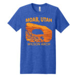 Moab Utah T Shirt Wilson Arch Heather True Royal