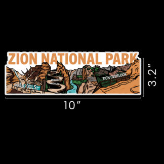 Zion National Park Water Bottle sticker wrap