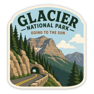 Glacier National Park sticker going to the sun