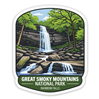 Great Smoky Mountains National Park Sticker Rainbow Falls