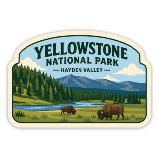 Yellowstone National Park Sticker Hayden Valley