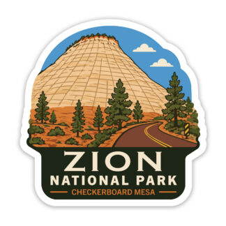 Zion National Park sticker Checkerboard mesa sticker