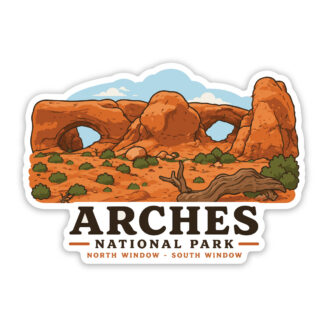 Arches National Park sticker featuring the windows