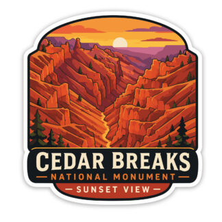 Cedar Breaks National Monument sticker Sunset view