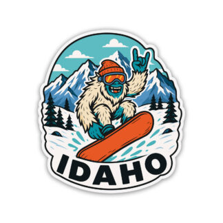 Idaho Yeti Snowboarding Sticker