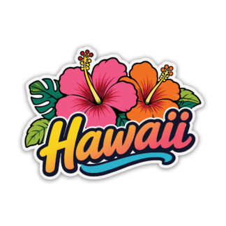 Hawaii Hibiscus Flower Sticker