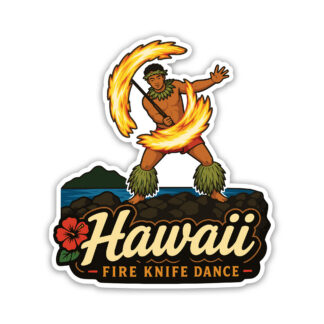Hawaii sticker of Fire Dancer