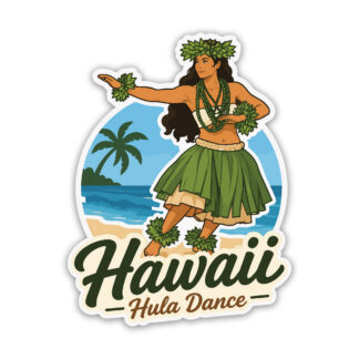 Hawaii sticker of Hula Dancer