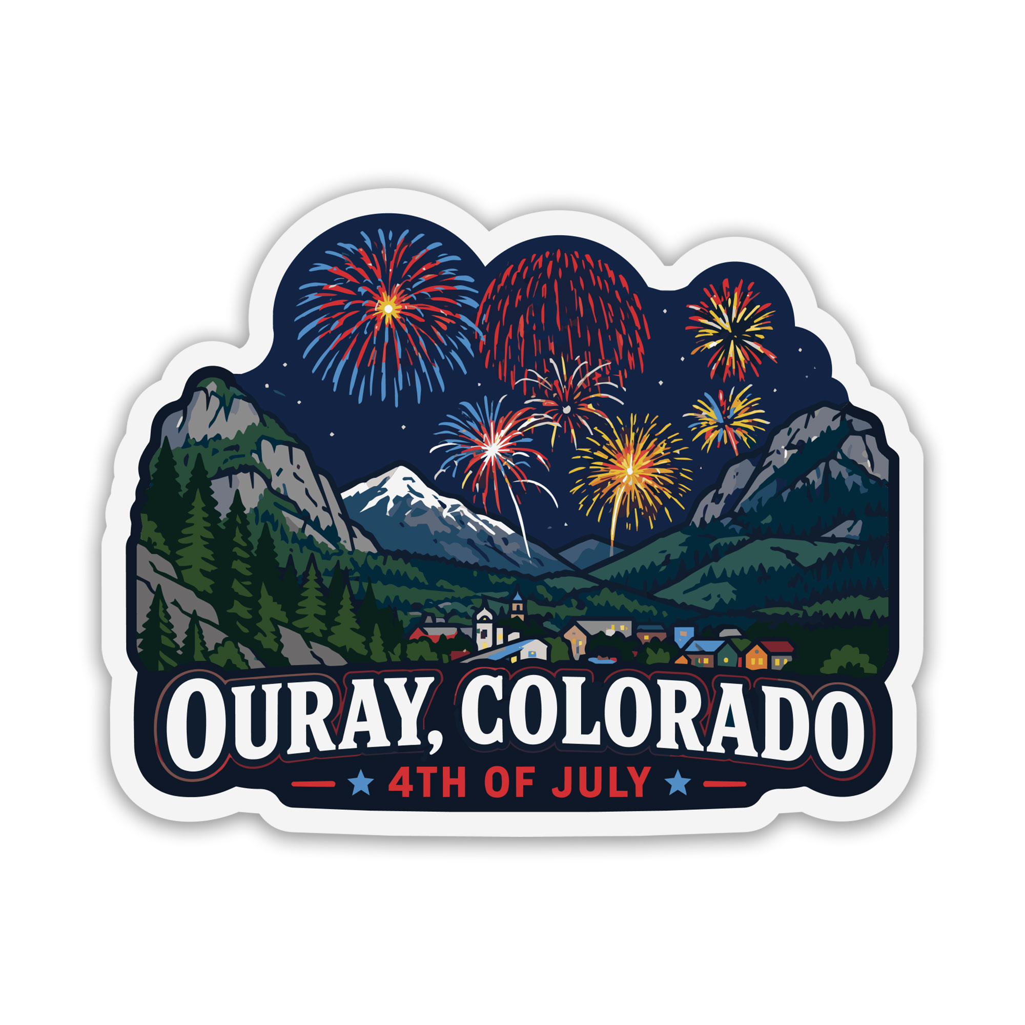 Ouray Colorado 4th of July Sticker
