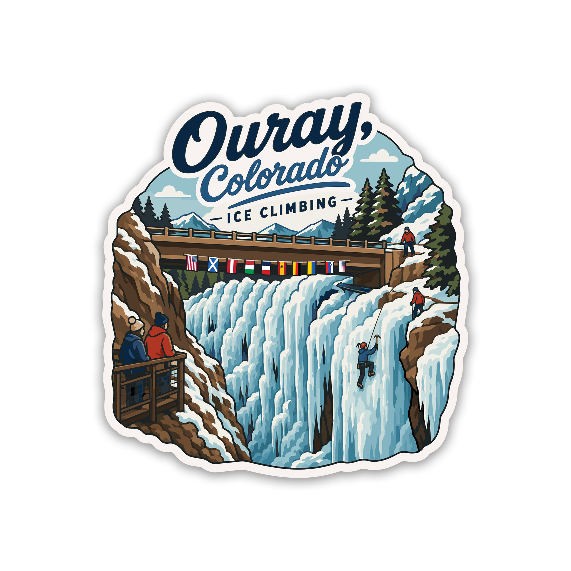 Ouray Colorado Sticker Ice Climbing Men’s